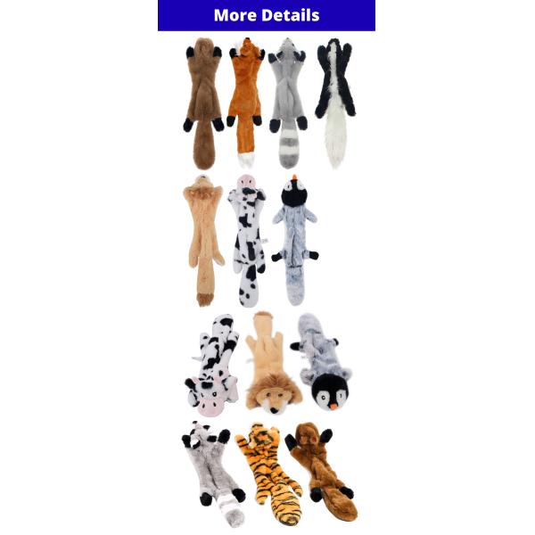 No Stuffing Plush Dogs Chew Toy Durable Squeaky Dog Toys Puppy Chewing Toy