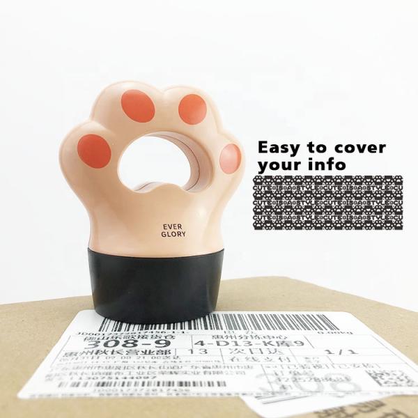 2023 Custom Children Flash Toy Animal Personalized Clothing Fabric Self Inking Name Cartoon Stamp for Kids