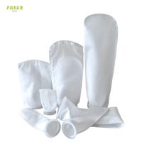 Bolsa de filtro de líquido de monofilamento de nylon para la industria química con anillo de plástico y hilo de costura