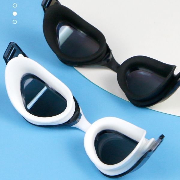 UV Protection Anti-fog Swimming Goggles with Silver Plated Lens for Racing and Training