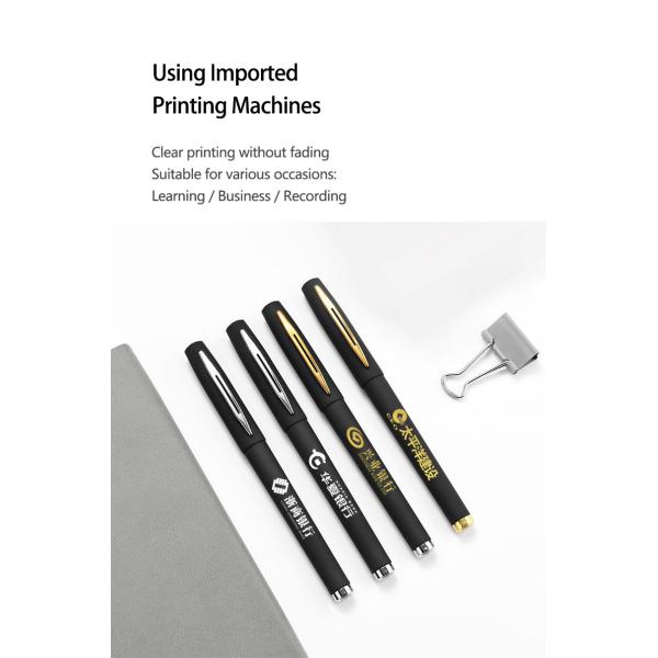 Bureau Entreprise Grosse capacité Remplissage stylo Gel Papeterie stylo de signature avec logo