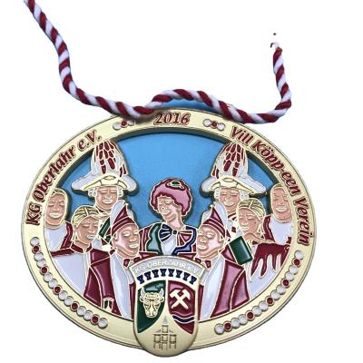 Circle Custom Made Medallions , Tiara Flower Ribbon Karate Personalized Race Medals