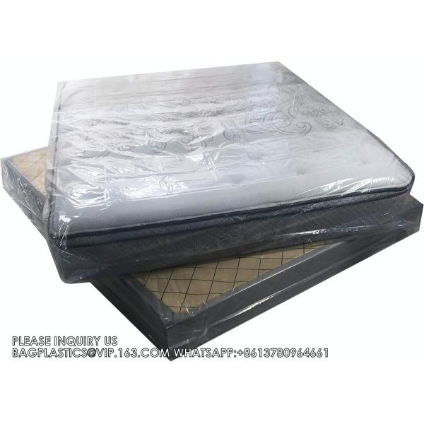 King Mattress Poly Covers, 76 X 15 X 104 Inch, 2 Pack Heavy Duty Pe Clear Plastic Storage Bag Full Spring