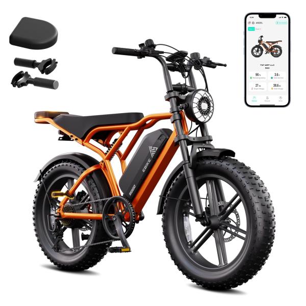 Premium 48V Lithium Battery Fat Tire Electric Bike, Long Range 60-80KM Snow Sand/MTB E-Bike 250W