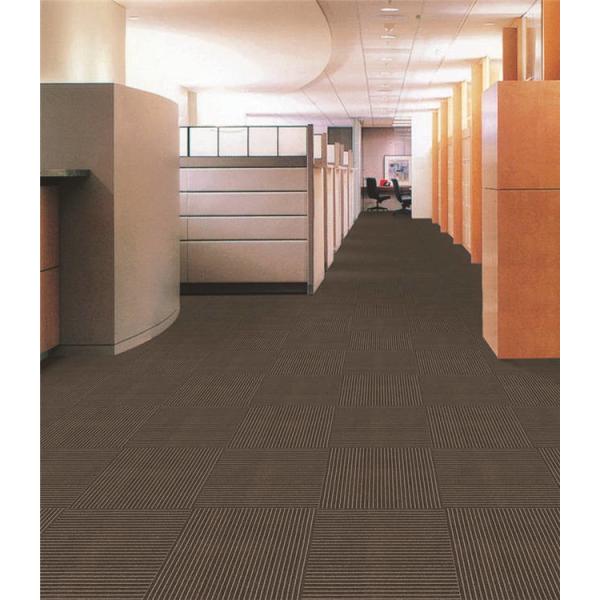 Meeting Room Striped Carpet Tiles 3 Mm - 4 Mm Pile Height 600 G / M2 Pile Weight