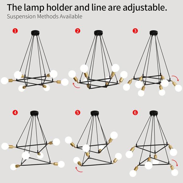 Американский современный простой треугольник люстра гостиная ресторан кафе бар подвесный свет