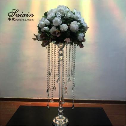 ZT-542 Luxury Crystal Flower Stand Centrepiece para Decoração de Casamento