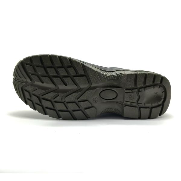 Mens Black Leather Steel Toe Boots Anti Puncture High Top Safety Boots For Winter