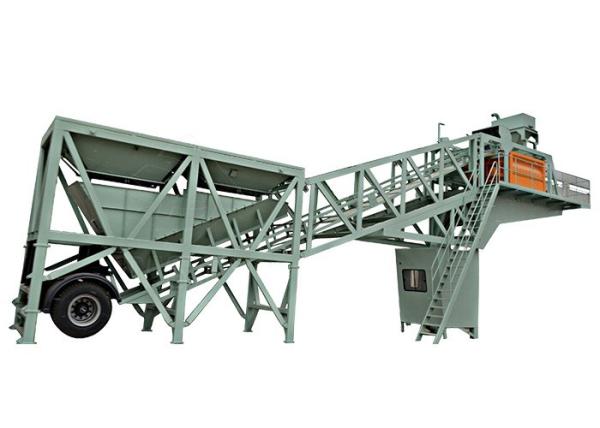 Mini Mobile Concrete Mixing Plant , Portable Cement Batching Plant Equipment