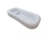 Baignoire médicale de piscine gonflable en PVC de couleur blanche portative 220x100x38CM