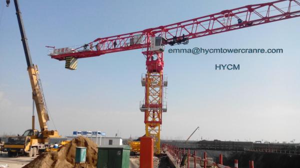Topless Flat Tower Crane 20t PT8030 80M Large Working Jib 5m Mast