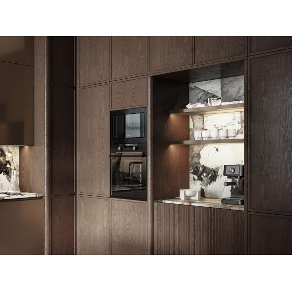 Wall Mounted Home Lacquer or Finish Modern Design Kitchen Cabinet Complete Set Wood Storage