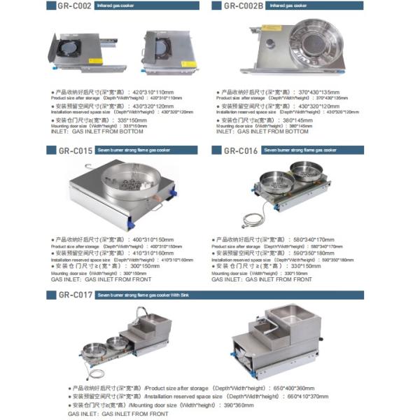 JP Caravan Kitchen Stove LPG Cooker in RV Yacht RV Motorhomes Kitchen Gas Stove