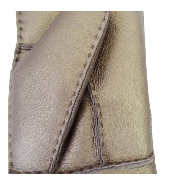 Metal Hand Sewn Winter Leather Mitten Gloves Classic Style Customized Size