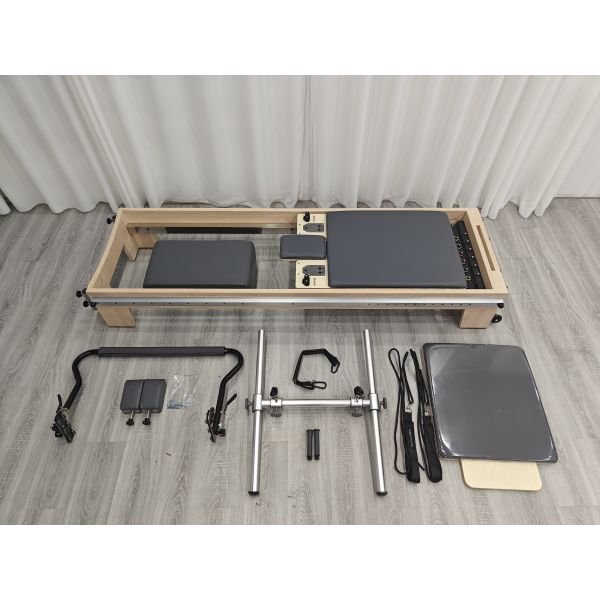 Premium Full Track Maple Pilates Reformer U+PL001F for Studio Use
