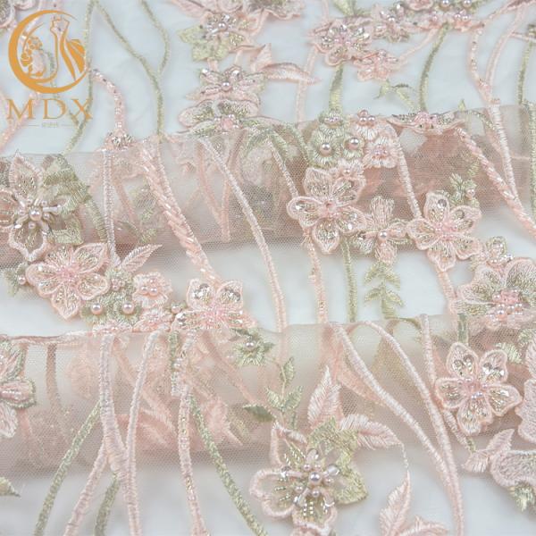 Превосходное ткани шнурка Applique отрезка руки полиэстера подгонянное для платья свадьбы