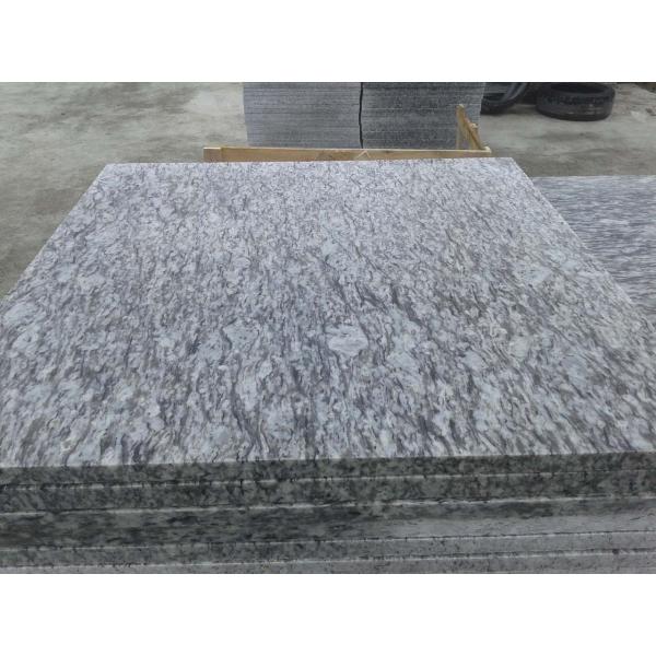 Polished Flamed Granite Stone Slabs Spray White Seawave Flower G708 Countertop