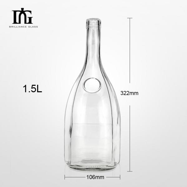 700ml 750ml 1000ml Glass Liquor Bottle for Vodka Tequila Gin Sealed Cork Lid Included