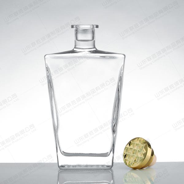 Botellas de vidrio para fiestas de bar regalos de boda claro personalizado transparente XO brandy whisky licor