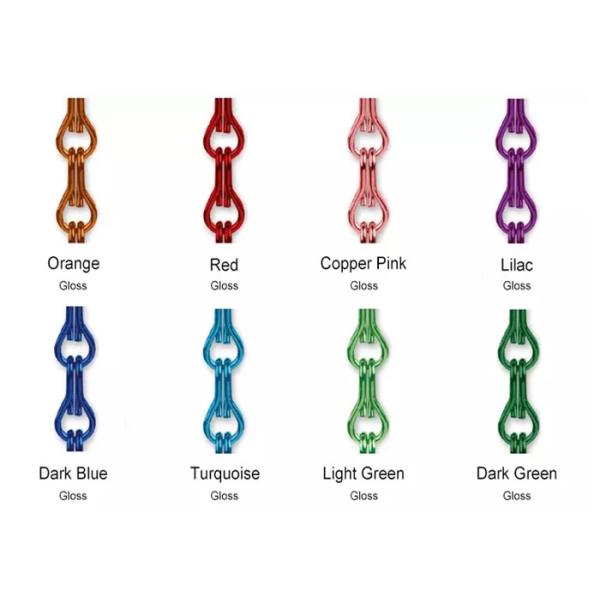 Decorative Architectural 12mm Anodized Metal Chain Link Curtain 1mX2m