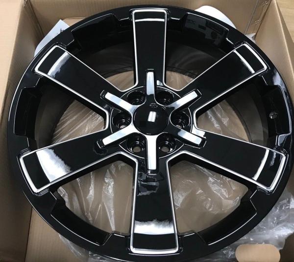 22 Silverado Rally CK162 5662 Wheels Rims Black Milled Sierra Yukon 6x5.5