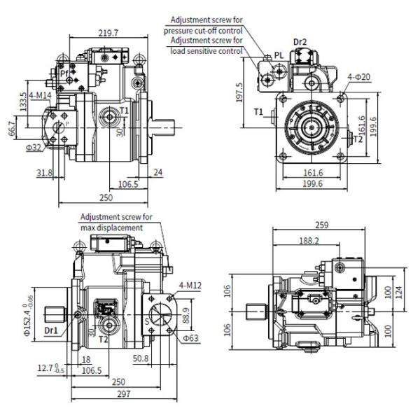 Trailer Hydraulic Power Control Unit With Cut-Off / Load Sense Control Electro-Proportional Torque