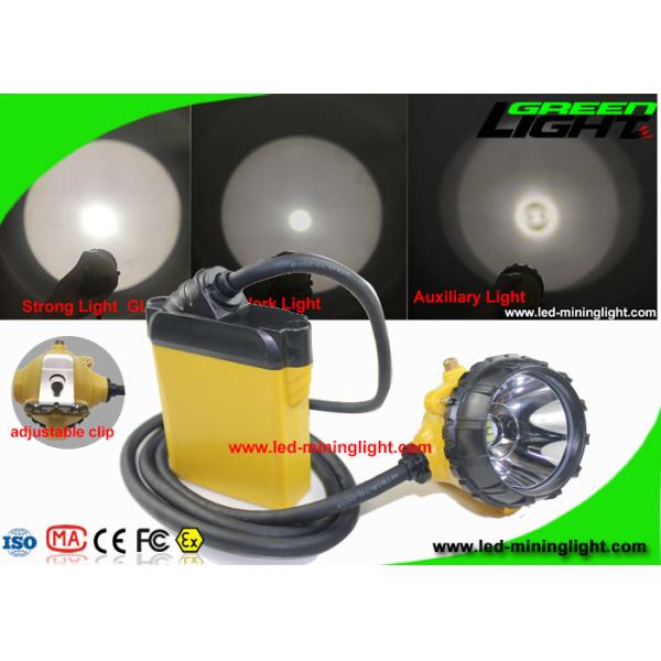 10.4Ah Miners Helmet Light High Low Beam Cree With Cable SOS Low Power Warning