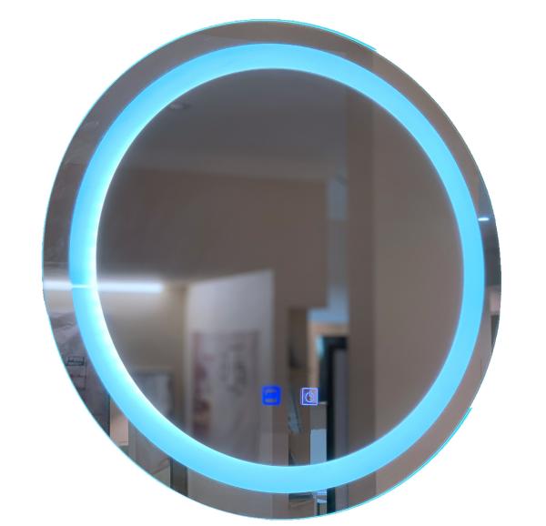 Warm White LED Round Bathroom Mirror 800*600mm Touch Screen LED Mirror IP44