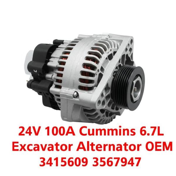 24V 100A Cummins 6.7L alternateur de pelle OEM 3415609 3567947