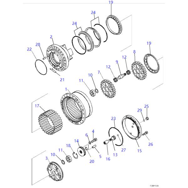 TZ300-328-40-B Floating Seal Kit KOMATSU Excavator Spare Parts For PC138US-8