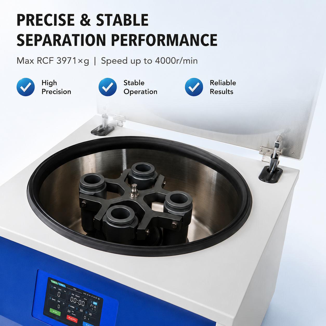 Cenlee DL5A Heated Oil Testing Centrifuge 4x100ml Aluminum Horizontal Rotor Water Content Tester with Temperature Range 80C