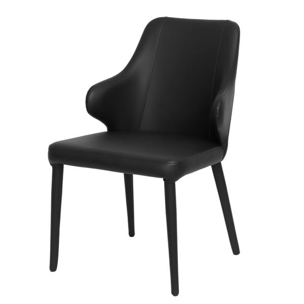 Легко протираемый современный кожаный стул с мягким покрытием, устойчивый к пятнам Dc-7525