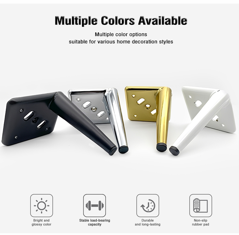 Thickened L-shaped Metal Sofa Legs Light Luxury Support Feet for Chairs and Coffee Tables Cabinet Hardware Fittings