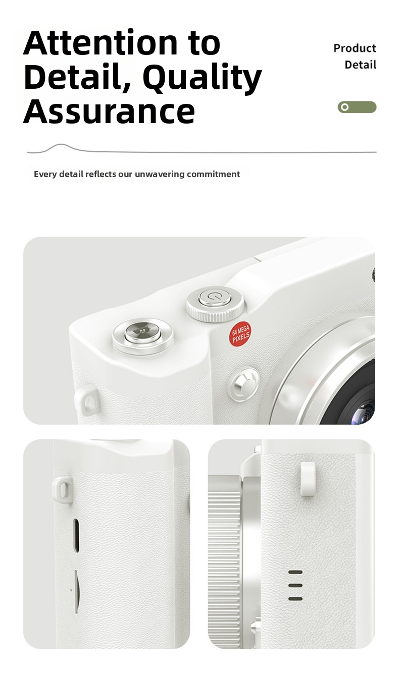 DLC  Digital Camera 64MP 4K Video Camera with 180° Flip Screen 16X Zoom WiFi Vlogging Camera for Students Beginners