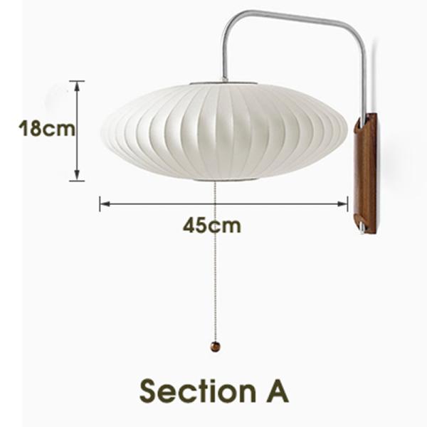 Japanese Silk Cloth Wall Light Fixture For Bedroom Modern Nelson Saucer Wall Sconce (WH-OR-194)v