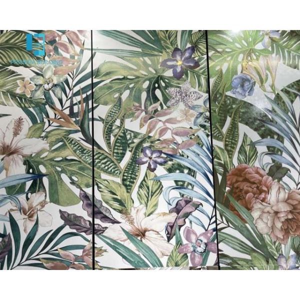 спальня плиток пола цвета золота цветка 60кс120км украшая плитки фарфора