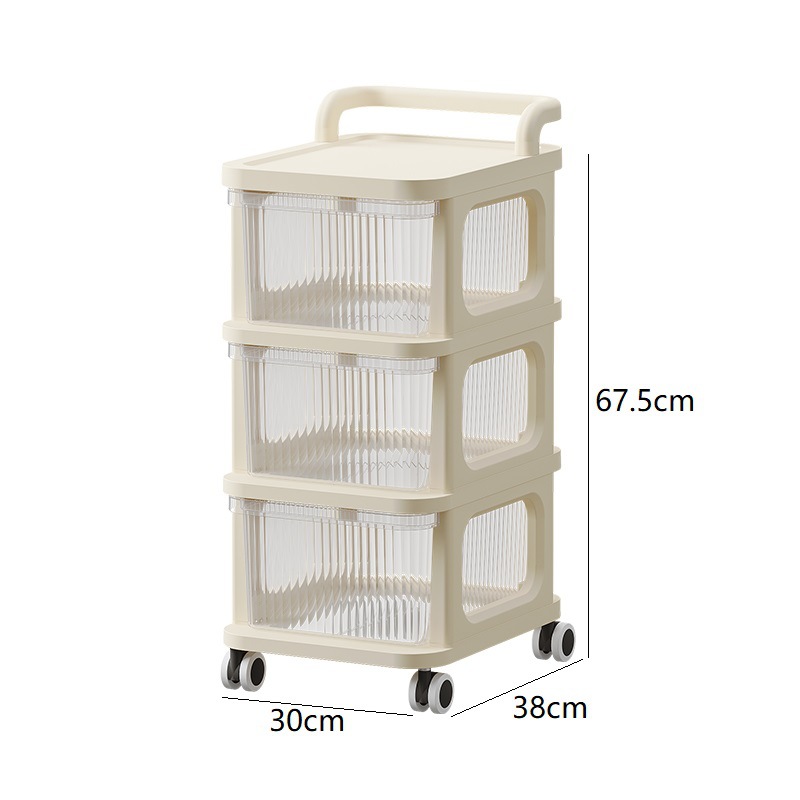 Custom Multi-Layer Moveable Storage Shelf Cart Baby Snack Storage Bathroom Utility Cart for Kitchen Bedroom