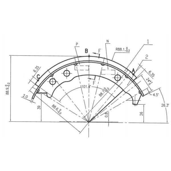 1000kg 7-1 zapatos de los frenos hidráulicos de 3/4 remolque para el carro de golf de Ezgo