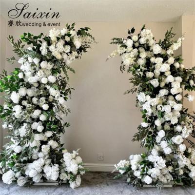Porta Arquitetura de Arco de Flores Artificiais Decoração de Casamento pano de fundo Cordeiro de Vaca Ponto de fundo