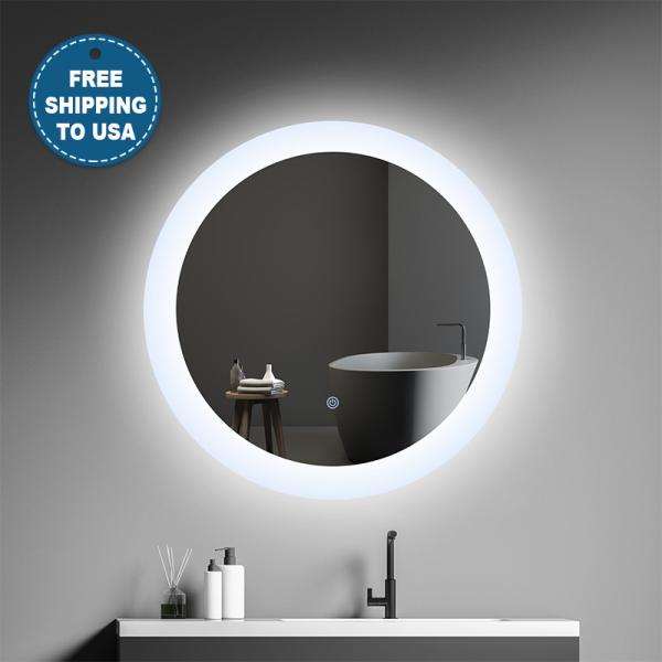 Espelho de chuveiro anti-neve UL de 200*200mm, com luz, para uma experiência de