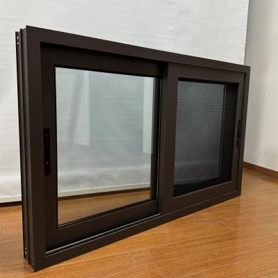 Aluminum Sliding Window Customized Product Double Tempered Glass Safety Bar Fiberglass Flyscreen