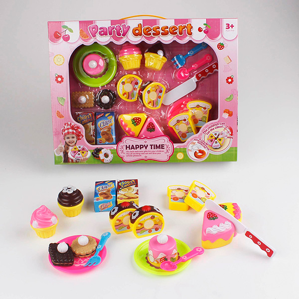 Multi Colored Dessert Childrens Toy Kitchen Sets For Pretend Role Playing 20 Pcs