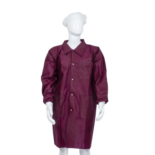 Camisa não tecida azul unisex do revestimento do laboratório/estilo coreano/feito malha do colar
