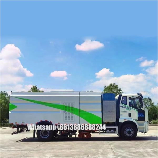 FAW  11000 Liters New Energy Sprinkling Road Sweeper  Road Cleaning  Lorry