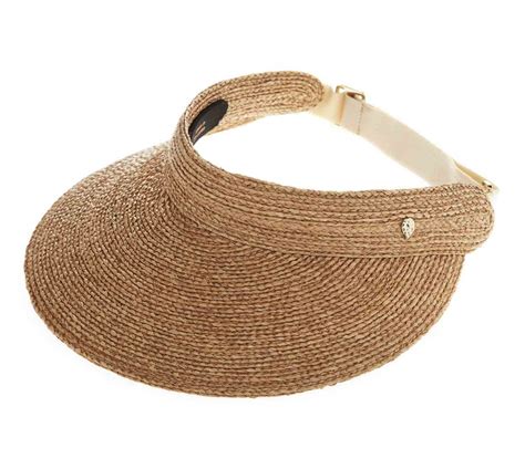 Nylon Ribbon Around Ladies Sun Visor Caps Woven Tweed Straw Brim Available