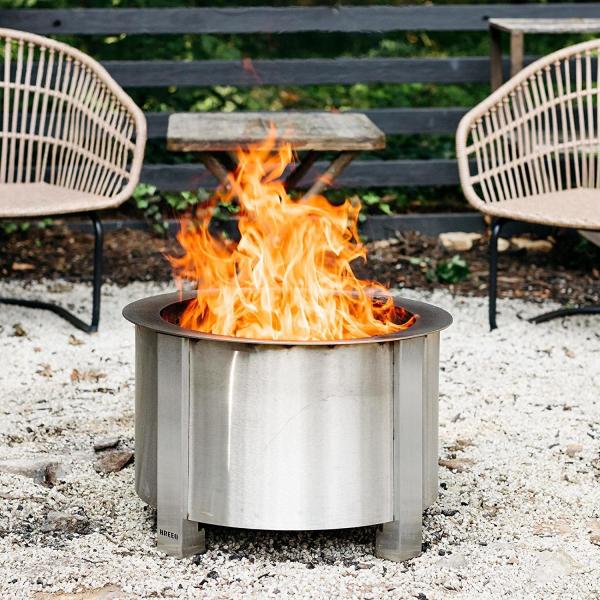 Wood / Charcoal Fired Round Smoke Free Fire Pits 80cm X 40cm