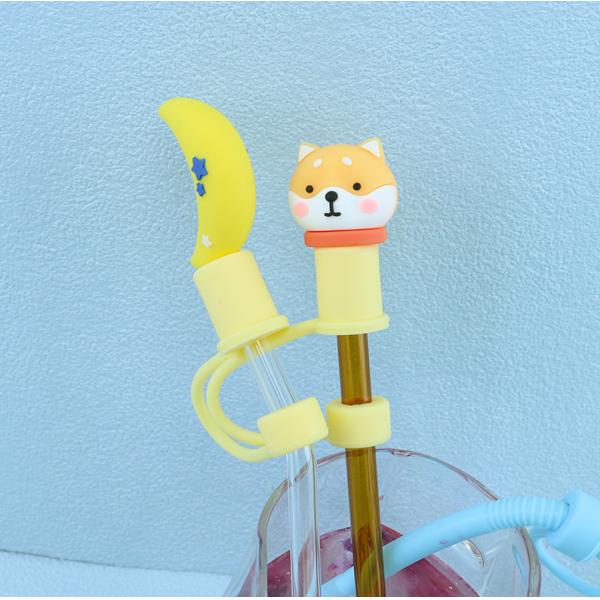 Couverture de paille en Silicone personnalisée de 8mm 10mm 12mm 14mm 15mm pour s'adapter à différents matériaux de breloques en silicone de paille