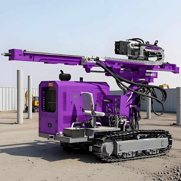 Anchor Piling Rig FIexible Angle Adjustment Hydraulic Drilling Rig Photovoltaic Pile Driver Machine