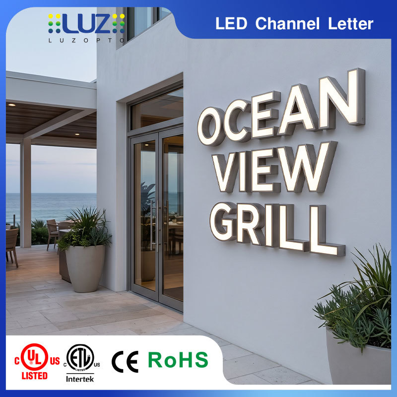 Waterproof Stainless Steel Frontlit Channel Letters For Restaurant
