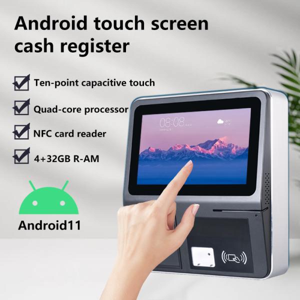 4GB 32GB RK3566 All-in-One POS System with 11.6 Inch Capacitive Touch Screen Magnetic Card Reader and 58mm Printer